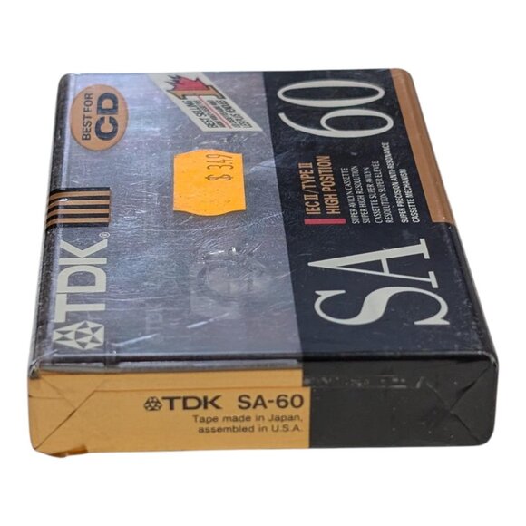 Tdk Sa 60 Audio Cassette Tape High Bias Iec Ii Type Ii Blank New Sealed Usa - Picture 3 of 6